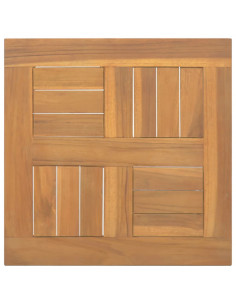 Piano Tavolo Quadrato 40x40x2,5 cm in Legno Massello di Teak 2