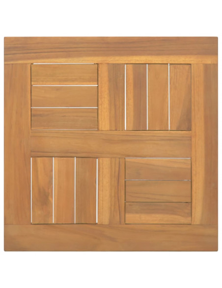 Piano Tavolo Quadrato 40x40x2,5 cm in Legno Massello di Teak