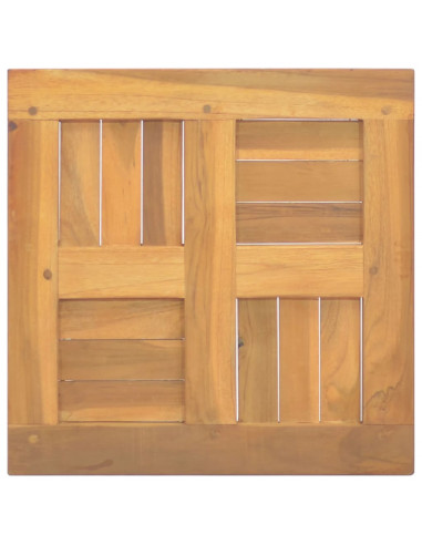 Piano Tavolo Quadrato 40x40x2,5 cm in Legno Massello di Teak
