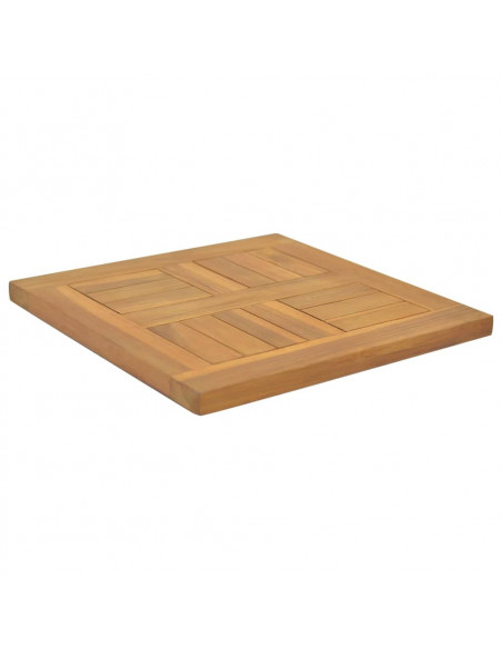 Piano Tavolo Quadrato 40x40x2,5 cm in Legno Massello di Teak
