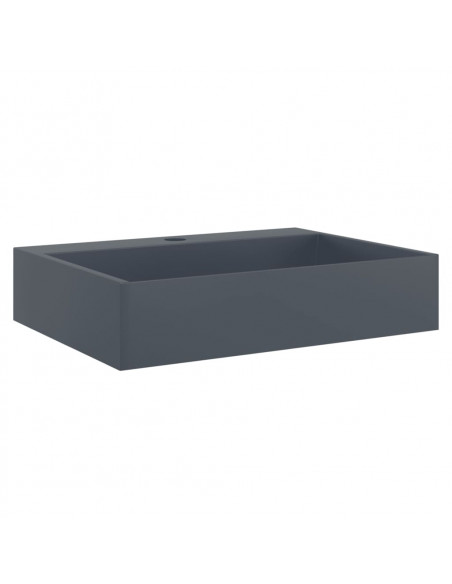 Lavandino 50x38x11 cm Blocco in Marmo/Minerale Antracite
