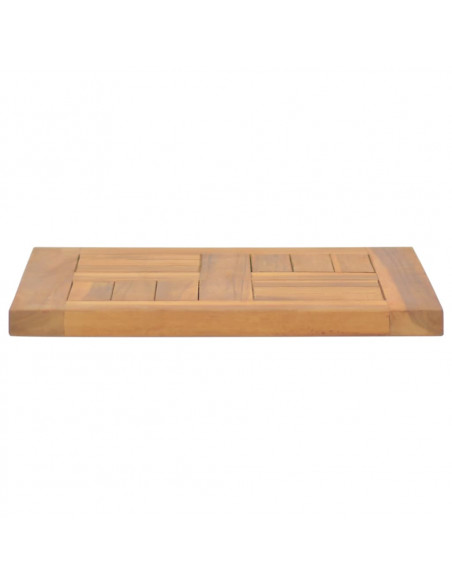 Piano Tavolo Quadrato 40x40x2,5 cm in Legno Massello di Teak