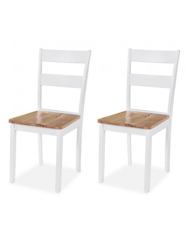 Set da Pranzo 3 pz in MDF e Legno di Hevea Bianco