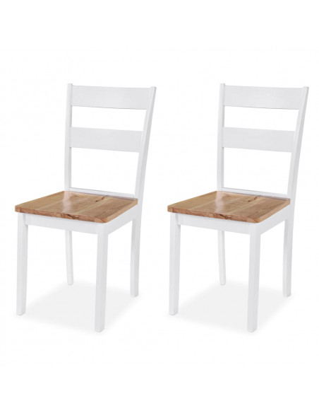 Set da Pranzo 3 pz in MDF e Legno di Hevea Bianco
