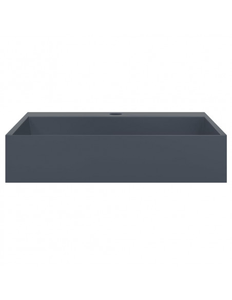 Lavandino 50x38x11 cm Blocco in Marmo/Minerale Antracite