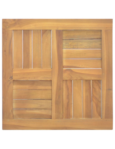 Piano Tavolo Quadrato 50x50x2,5 cm in Legno Massello di Teak