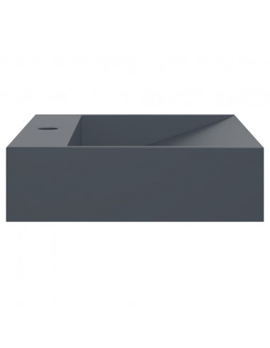 Lavandino 50x38x11 cm Blocco in Marmo/Minerale Antracite