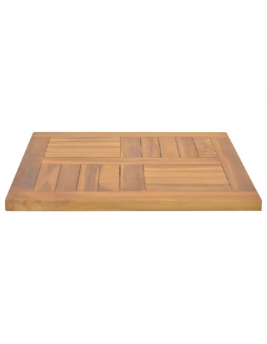 Piano Tavolo Quadrato 50x50x2,5 cm in Legno Massello di Teak