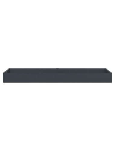 Lavandino 120x46x11 cm Blocco in Marmo/Minerale Antracite