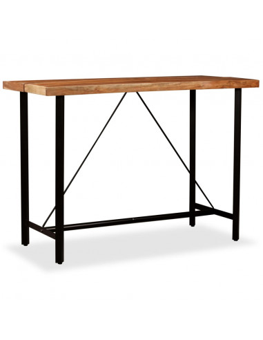 Set da Bar 7 pz in Legno Massello di Acacia e di Recupero