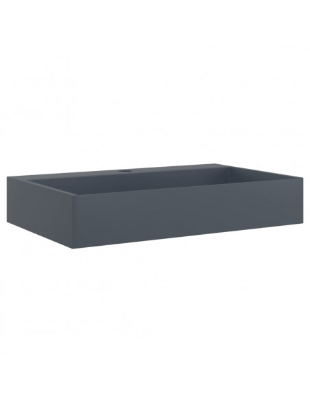 Lavandino 60x38x11 cm Blocco in Marmo/Minerale Antracite