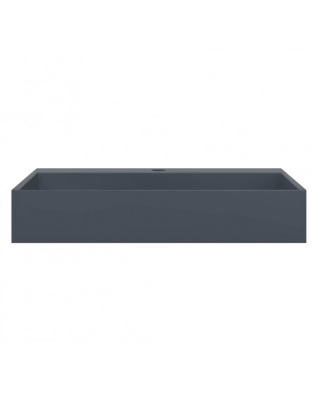 Lavandino 60x38x11 cm Blocco in Marmo/Minerale Antracite