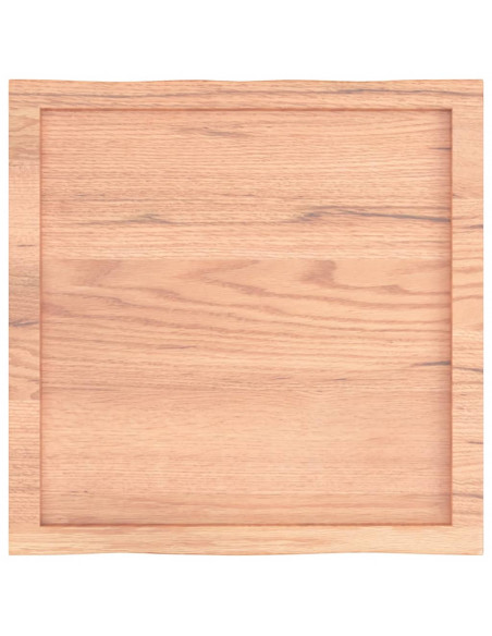 Piano Tavolo Marrone Chiaro 60x60x(2-4) cm Rovere Non Trattato