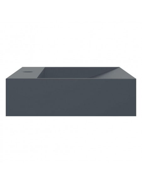 Lavandino 60x38x11 cm Blocco in Marmo/Minerale Antracite