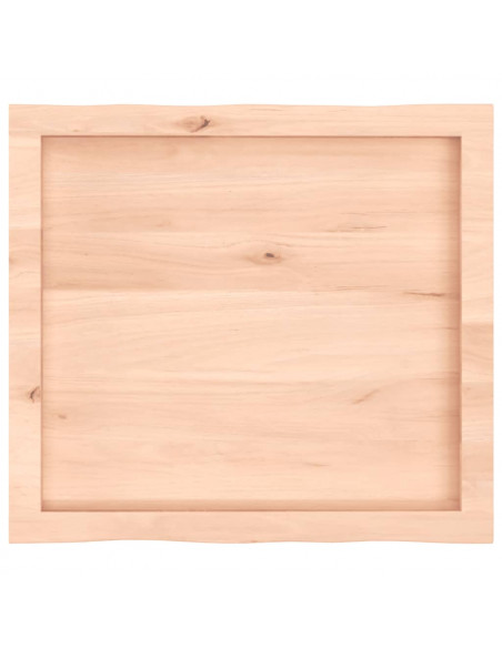 Piano per Tavolo 60x50x(2-4) cm Rovere Non Trattato Bordi Vivi