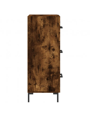Credenza Rovere Fumo 34,5x34x90 cm in Legno Multistrato