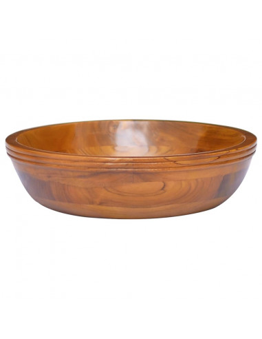 Lavabo in Legno Massello di Teak Φ40x10 cm