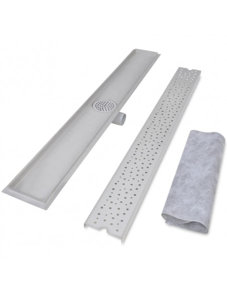 Scarico Doccia Lineare 2pz Design Bolle 1030x140mm Acciaio Inox