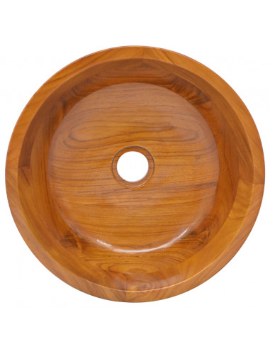 Lavabo in Legno Massello di Teak Φ40x10 cm
