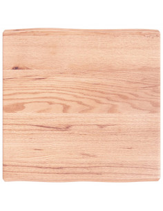 Piano Tavolo Marrone Chiaro 60x60x(2-6) cm Rovere Non Trattato 2