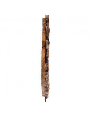 Specchio da Parete 40 cm in Legno di Teak Rotondo
