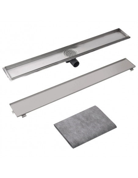 Canaletta di Drenaggio per Doccia Lineare 930x140 mm in Acciaio