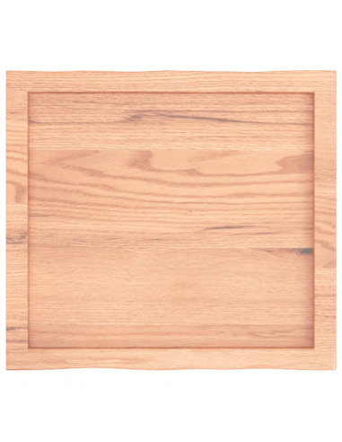 Piano Tavolo Marrone Chiaro 60x50x(2-4) cm Rovere Non Trattato