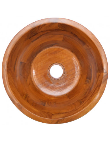 Lavabo in Legno Massello di Teak Φ40x20 cm