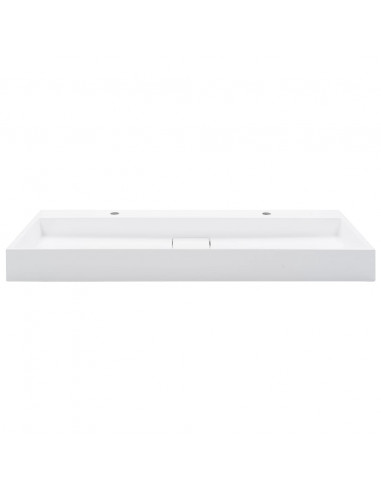 Lavandino 120x46x11 cm Blocco in Marmo/Minerale Bianco