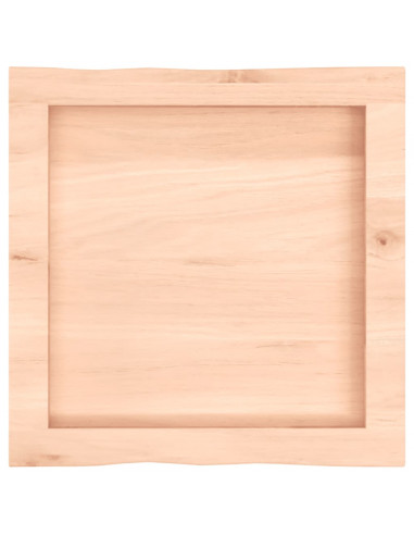 Piano per Tavolo 40x40x(2-4) cm Rovere Non Trattato Bordi Vivi
