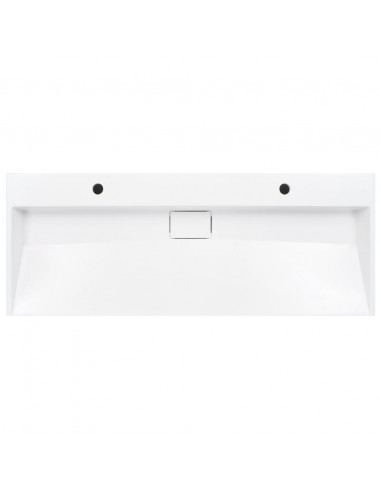 Lavandino 120x46x11 cm Blocco in Marmo/Minerale Bianco