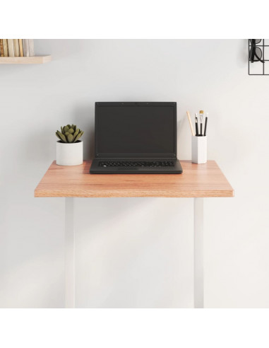 Piano Tavolo Marrone Chiaro 60x50x2 cm in Rovere Non Trattato