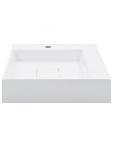 Lavandino 50x50x12,3 cm Blocco in Marmo/Minerale Bianco