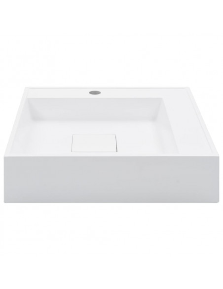 Lavandino 50x50x12,3 cm Blocco in Marmo/Minerale Bianco
