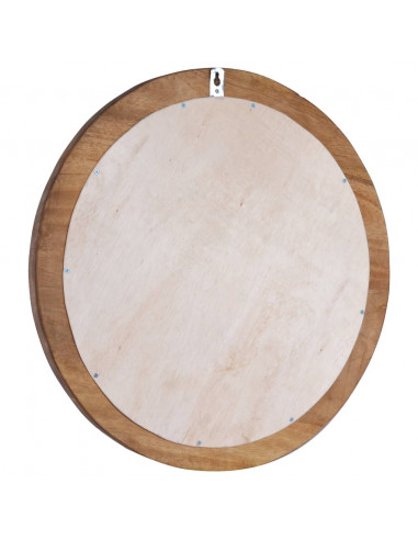 Specchio da Parete 60 cm in Legno di Teak Rotondo