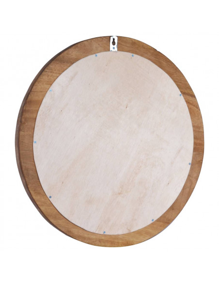 Specchio da Parete 60 cm in Legno di Teak Rotondo