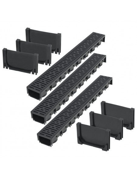 Canalette di Drenaggio in Plastica 3 m
