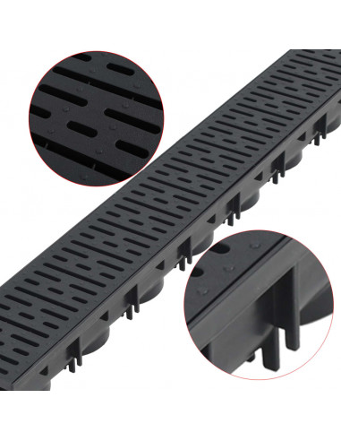 Canalette di Drenaggio in Plastica 3 m