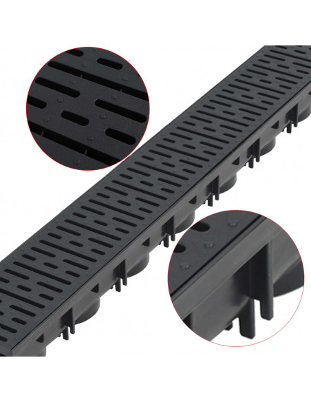 Canalette di Drenaggio in Plastica 3 m
