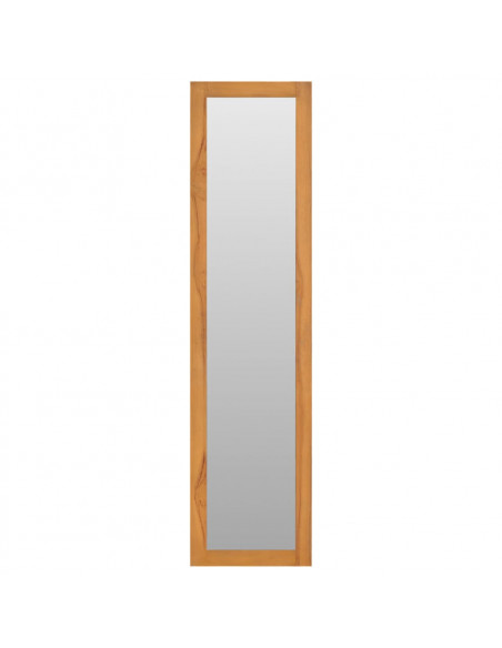 Specchio da Parete con Mensole 30x30x120 cm in Massello di Teak
