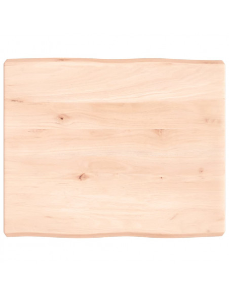 Piano per Tavolo 60x50x(2-6) cm Rovere Non Trattato Bordi Vivi