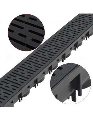 Canalette di Drenaggio in Plastica 2 m