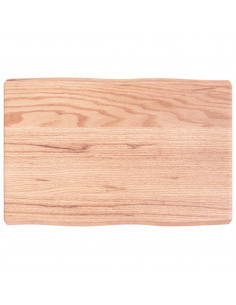 Piano Tavolo Marrone Chiaro 60x40x(2-6) cm Rovere Non Trattato 2