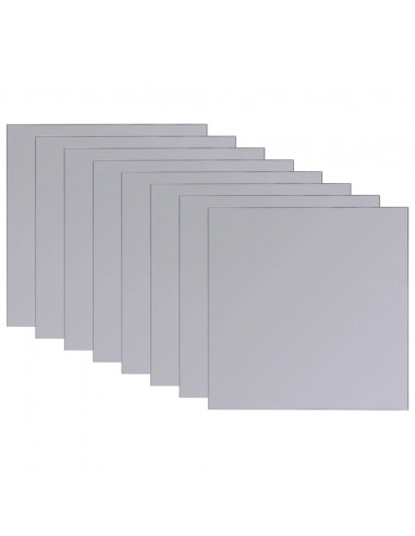 Piastrelle in Vetro a Specchio senza Cornice 16 pz 20,5 cm