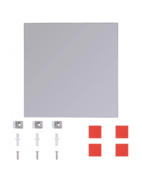 Piastrelle in Vetro a Specchio senza Cornice 16 pz 20,5 cm