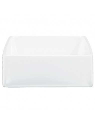 Lavandino Bianco 37x37x13 cm in Ceramica Quadrato