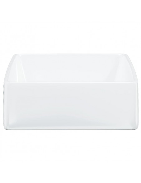 Lavandino Bianco 37x37x13 cm in Ceramica Quadrato