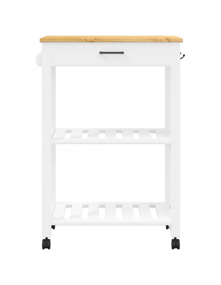 Carrello da Cucina MONZA 60x40x90 cm in Legno Massello di Pino