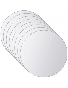 Piastrelle a Specchio 16 pz Rotonde in Vetro 2