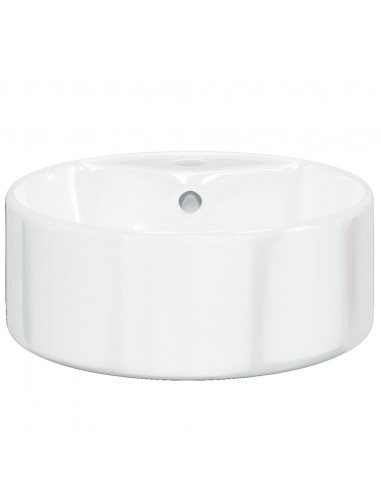 Lavandino Bianco 40x14,5 cm in Ceramica Rotondo